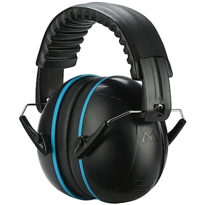 Image of ProCase Noise Cancelling Earmuffs, SNR 34 dB Ear Protection, Adjustable Sound Proof Headphones for Adults Kids, Autism, Effective Hearing Protection Blueblack