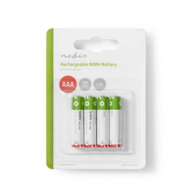 Image of Nedis AAA Rechargeable Ni MH Battery 1.2 V 700 mAh 4 Uni
