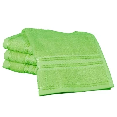 Image of Linens Limited Luxury Supreme 100% Egyptian Cotton Quick Dry &amp; Highly Absorbent Durable Super Soft Face Cloth, Lime Green