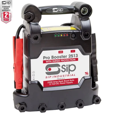 Image of SIP Pro Booster 2513, Car Vehicle Battery Boost Jump Starter, Rechargeable Portable Emergency Breakdown Power Pack Kit, 12V 2500A