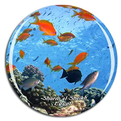 Image of Weekino Egypt Sharm el Sheikh Fridge Magnet 3D Crystal Glass Tourist City Travel Souvenir Collection Gift Strong Refrigerator Sticker