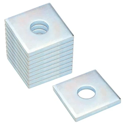 Image of TSSS 10 PCS M16 50 x 50mm Square Washer Plate, Heavy Duty Steel Galvanized Bearing Plate Washer, Thickness 5.4mm, Hole Diameter 17.8mm