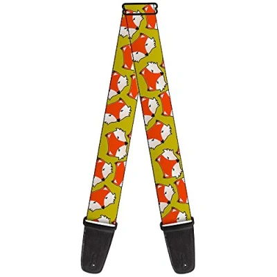 Image of Buckle Down GS W30667 &quot;Fox Face Scattered Warm Olive&quot; Guitar Strap