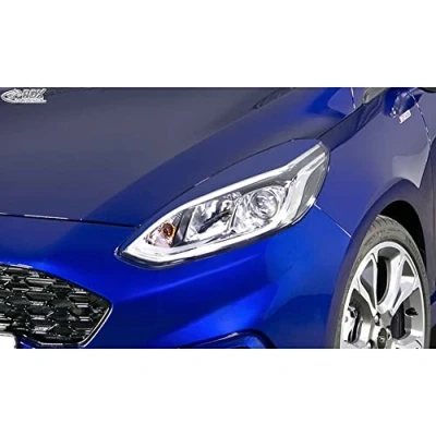 Image of RDX Racedesign RDSB156 Head light spoilers compatible with Ford Fiesta MK8 2017 2022 (ABS), Unpainted