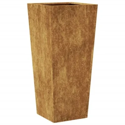 Image of vidaXL Garden Planter Outdoor Flower Pot Balcony Box Corten Steel, Rust Resistant, Large Size 35 x 75 cm, Suitable for Gardens, Balconies, and Patios