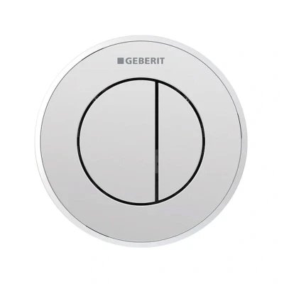 Image of Type 10 Pneumatic Dual Flush Plate Button for 120mm and 150mm Cistern Matt/Gloss Chrome Geberit