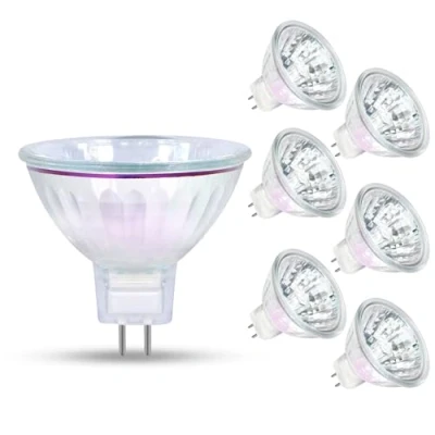 Image of MR16 Halogen Light Bulb 35W GU5.3 2 Pin Base, 12V 3000K Warm White Spotlight 36Beam Angle 4000 Hours Lifespan Dimmable Dichroic 6Pack