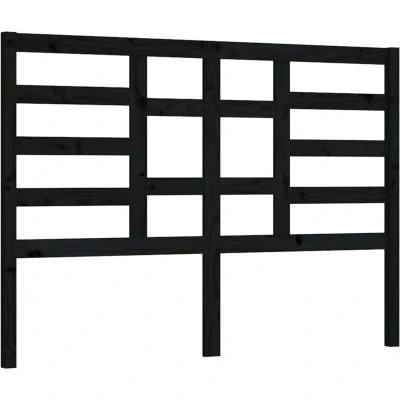 Image of vidaXL Bed Headboard Black 166x4x104 cm Solid Wood Pine