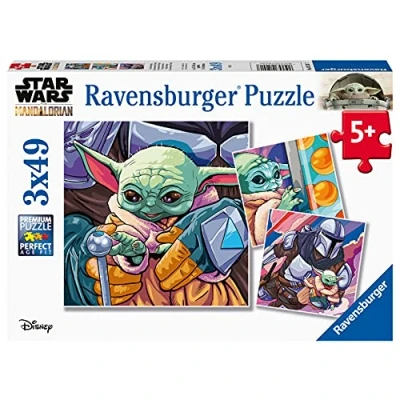 Image of Ravensburger Star Wars The Mandalorian 3 x 49 Piece Jigsaw Puzzles for Kids Age 5 Years Up
