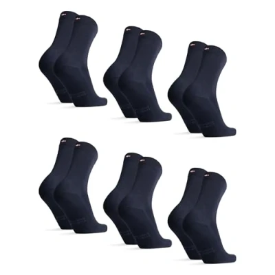 Image of DANISH ENDURANCE Bamboo Socks, Anti Sweat, Mens Black Multipack, Socks Women, Unisex, 6 Pack, Navy, 8