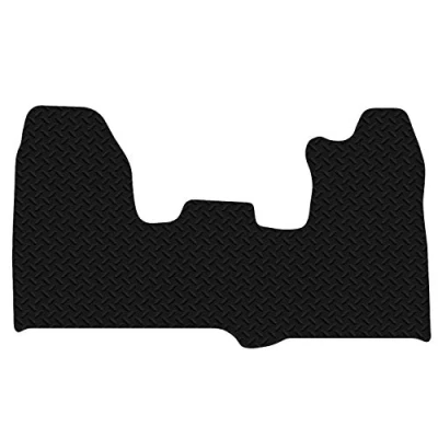 Image of Carsio Van Mats For Ford Transit Custom SWB 2013&gt; Tailored Fit Rubber Floor Mat Set Complete Accessory Black Fitted Anti Slip Backing, Heavy Duty &amp; Waterproof