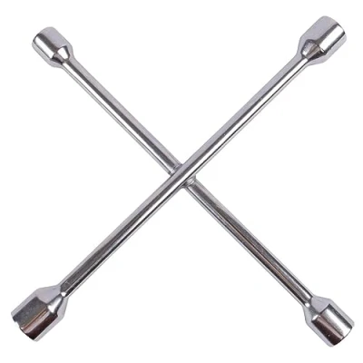 Image of 35.5cm Carbon Steel 4 Way Cross Wheel Wrench By Blackspur