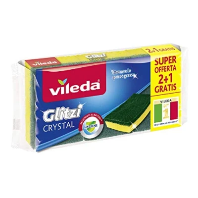 Image of Vileda Glitzi Crystal Kitchen Sponge 10 Packs of 3 [30 Pieces]