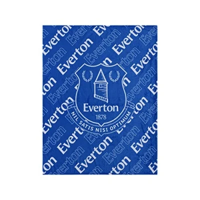 Image of FOCO Premier League Football Everton Fan Bed Throw Blanket