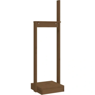 Image of vidaXL Log Holder Honey Brown 33.5x30x110 cm Solid Wood Pine