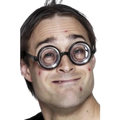 Image of Smiffys Nerd Glasses, Black , School Days Fancy Dress, Adult Dress Up Accessories