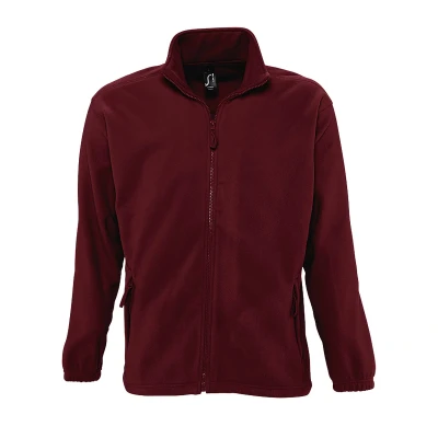 Image of SOLS Mens North Full Zip Outdoor Fleece Jacket (Burgundy) Size X Large