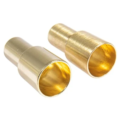 Image of Rayher Set of 2 Bottle Candle Holders for Taper Candles, Metal Stick Glass Bottles or Single Stem Vases, gold coloured, 1.8x5cm, 46694616