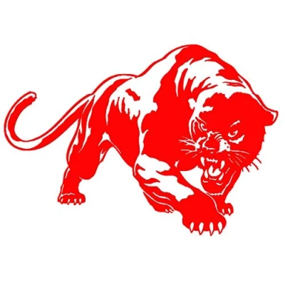 Image of Water Resistant Fade and Anti Sun Car Sticker,Panther Hunting Vehicle Body Window Reflective Decals Sticker Decoration Red