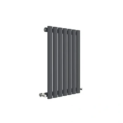 Image of Nuie HLA37 Revive Modern Home Wall Mount Designer Horizontal Single Panel Radiator, 600mm x 412mm 55mm, Anthracite
