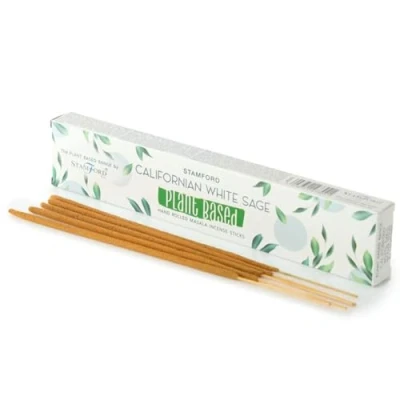 Image of Puckator Stamford Premium Plant Based Masala Incense Sticks Californian White Sage Spiritual Insensé Zen Meditation Gifts Organic Insense Insencesticks Rituals Fragrance 15
