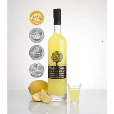 Image of Limoncello Liqueur 70cl Dolce Cilento Italian Lemon Liquor (4 Times Medal Winner)…