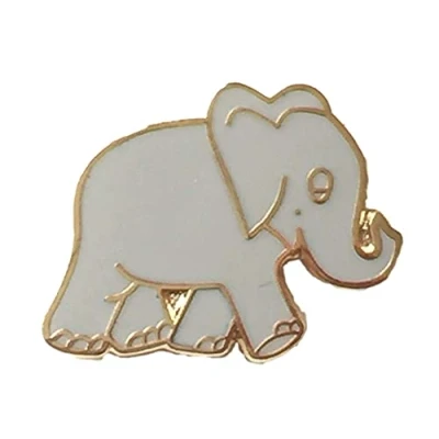 Image of Smartbadge® Elephant Grey Hard Quality enamel lapel pin badge