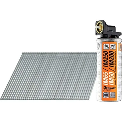 Image of TIMco Paslode F16 x 45mm Angled Brad Nails for IM65A &amp; IM250A Galv (2000 2 Fuel Cells), Silver