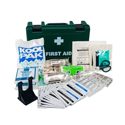 Image of Sports First Aid Kit in Box Includes Wall Bracket