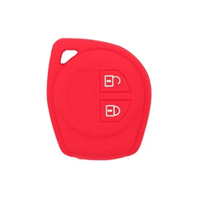 Image of BROVACS Silicone Cover Protector Case Holder Skin Jacket Compatible with SUZUKI 2 Button Remote Key Fob CV4545 Red