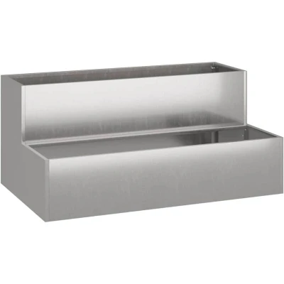 Image of vidaXL Garden Planter 2 Tier 100x60x45 cm Stainless Steel