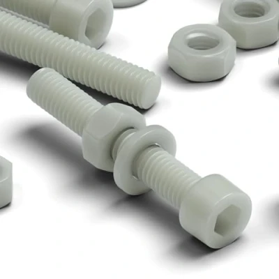 Image of 50x Glass Filled Reinforced Super Nylon Socket Head, M6 x 40mm, Plastic Nuts and Bolts, Washers, Hexagon.