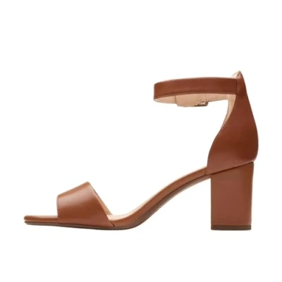 Image of Clarks Women&#039;s Deva Mae Pump, Tan Leather, 7 UK