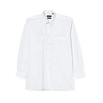 Image of Premier Workwear Mens Long Sleeve Pilot Shirt White XXX Large (Manufacturer Size:18)