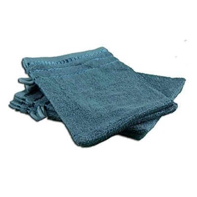 Image of Gözze Bath/Shower Glove/Mitt, Set of 4, Berlin, 100% Cotton, 17 x 24 cm Petrol
