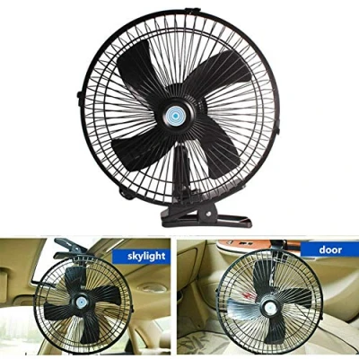 Image of MASO 10inch 12V Car Van Home Electric Air Fan 180rotation Desk Fans 2 Speed Airflow with Clip