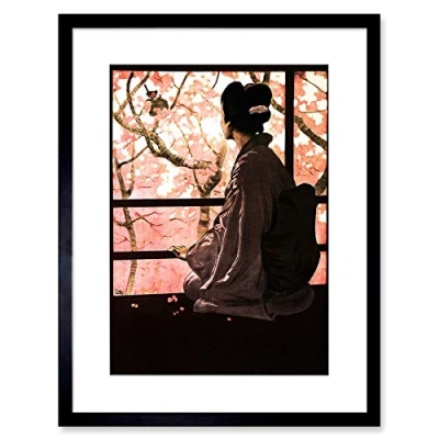 Image of Wee Blue Coo Opera Madame Butterfly Japanese Artwork Framed Wall Art Print 9X7 Inch