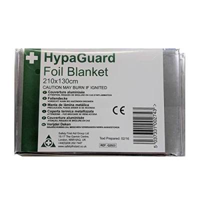 Image of Safety First Aid Group HypaGuard Foil Blanket, (210 x 130 cm)
