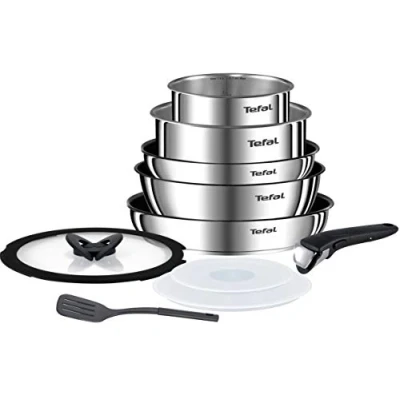 Image of Tefal Ingenio 10 Piece Emotion Stainless Steel Induction Pan Set