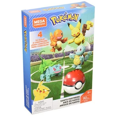 Image of Mega Construx Pokemon Poké Ball and Figures Kanto Friends Building Brick Set 90 Pieces for Children 6 Years Old GCN21 [Amazon Exclusive]