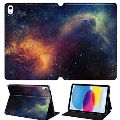 Image of Printed Tablet Case for iPad 10th Generation 2022 10.9 Inch, Slim Hard Back Gen Cover Protective Smart Stand 10 10.9&quot; (universal space)