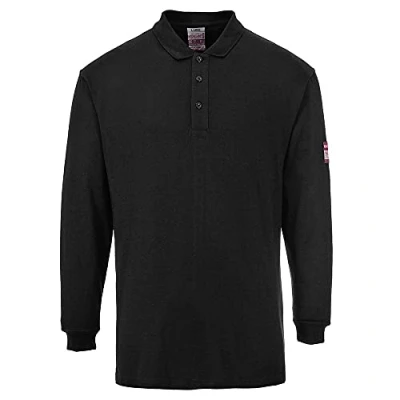 Image of Flame Resistant Anti Static Long Sleeve Polo Shirt