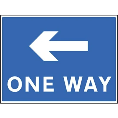 Image of Road Signs One way left Rigid Plastic