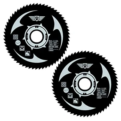 Image of 2 x Topstools CS8560T_2 85mm 60T 15mm Bore HSS Saw Blades Compatible with Worx, Bosch, Makita, Ryobi, Rockwell and Many Others