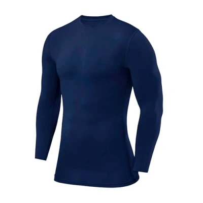 Image of PowerLayer Compression Shirt for Boys, Thermal Long Sleeve Tops Men Base Layers Running Cycling Gym Top Blueprint (Boys), 10 12 Years (Boys Large)