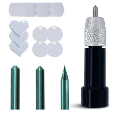 Image of Etching/Engraving Tool Maker, Explore, Explore Air, and One Compatible 3 in 1 with Precision, Normal, Blunt Engraving Tips Metal Stamping Blanks by Zoom Precision