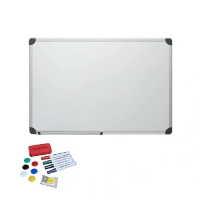 Image of Cathedral Products 45 x 60cm Magnetic Dry Erase Whiteboard with Aluminium Frame Can Be Mounted Landscape or Portrait