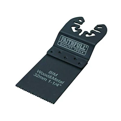 Image of Faithfull FAIMFWM32B Flush Cut Wood Metal Blade 32mm Bi M Pack of 5
