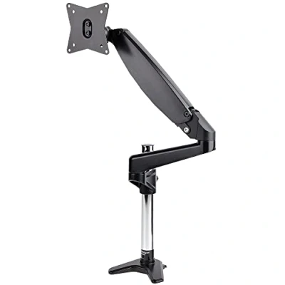 Image of StarTech.com Desk Mount Monitor Arm for Single VESA Display up to 32&quot; or 49&quot; Ultrawide (17.6lb/8kg) Full Motion Articulating &amp; Height Adjustable C Clamp, Grommet (ARMPIVOTE2)