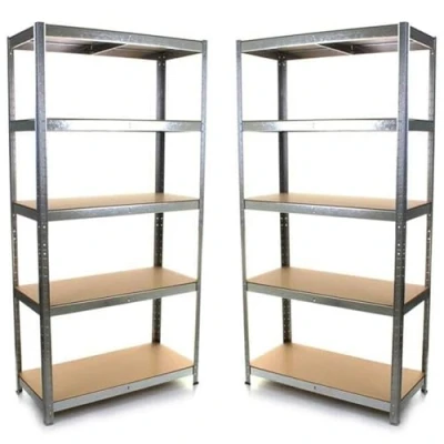 Image of Crystals Heavy Duty 5 Tier Racking Shelf Garage Shelving Storage Shelves Unit 180x90x40cm (2)